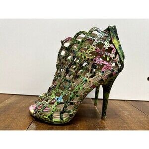 Zigi Soho Duran women size 7 open toe strappy stiletto multicolor heel sandals